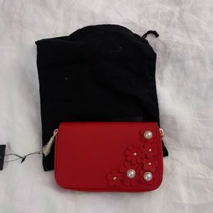 NWT Zac Zac Posen Red Floral Wallet